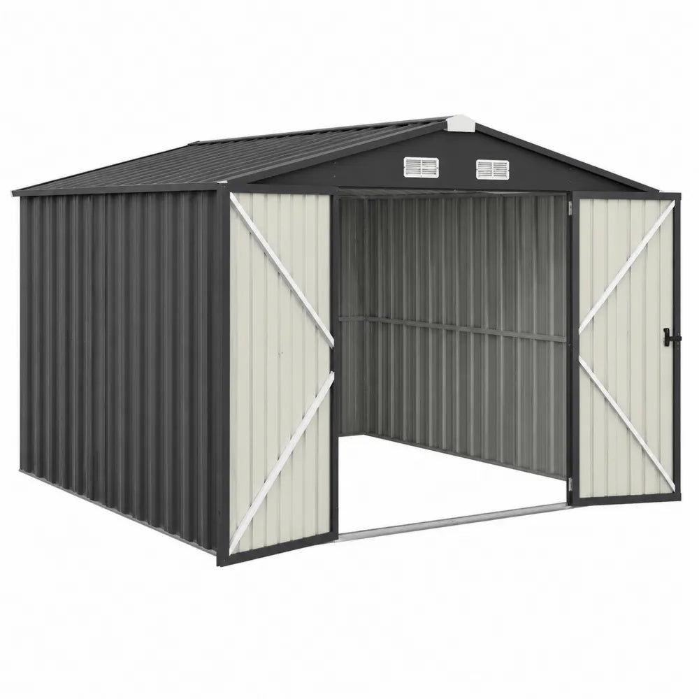 Capannone in Metallo Grigio 300x400x200 cm