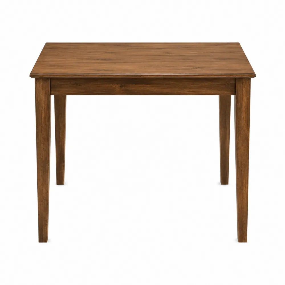 Tavolo rettangolare in legno massello marrone 120x80x75 cm