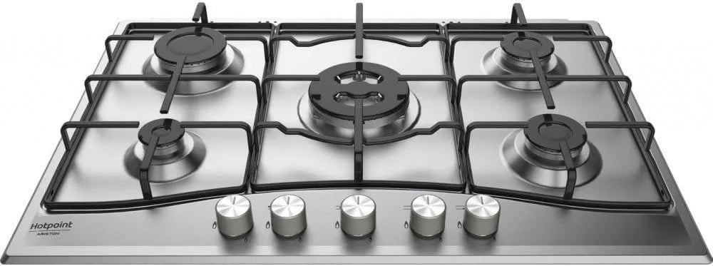 Prodotto 1 tripla corona, Hotpoint PCN 752 T, IX, HA 5 fuochi gas, Inox