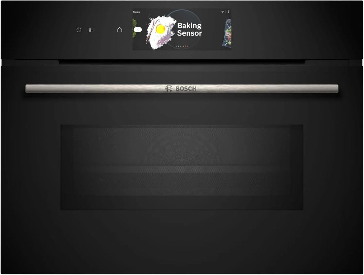 Bosch Serie 8 CMG778NB1 Forno a microonde, 60 x 45 cm, da incasso, nero, Forno compatto da incasso con funzione microonde 60 x 45 cm Nero