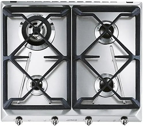 Smeg SRV564GH3 Piano cottura a gas, da incasso, acciaio inox, fornello a gas