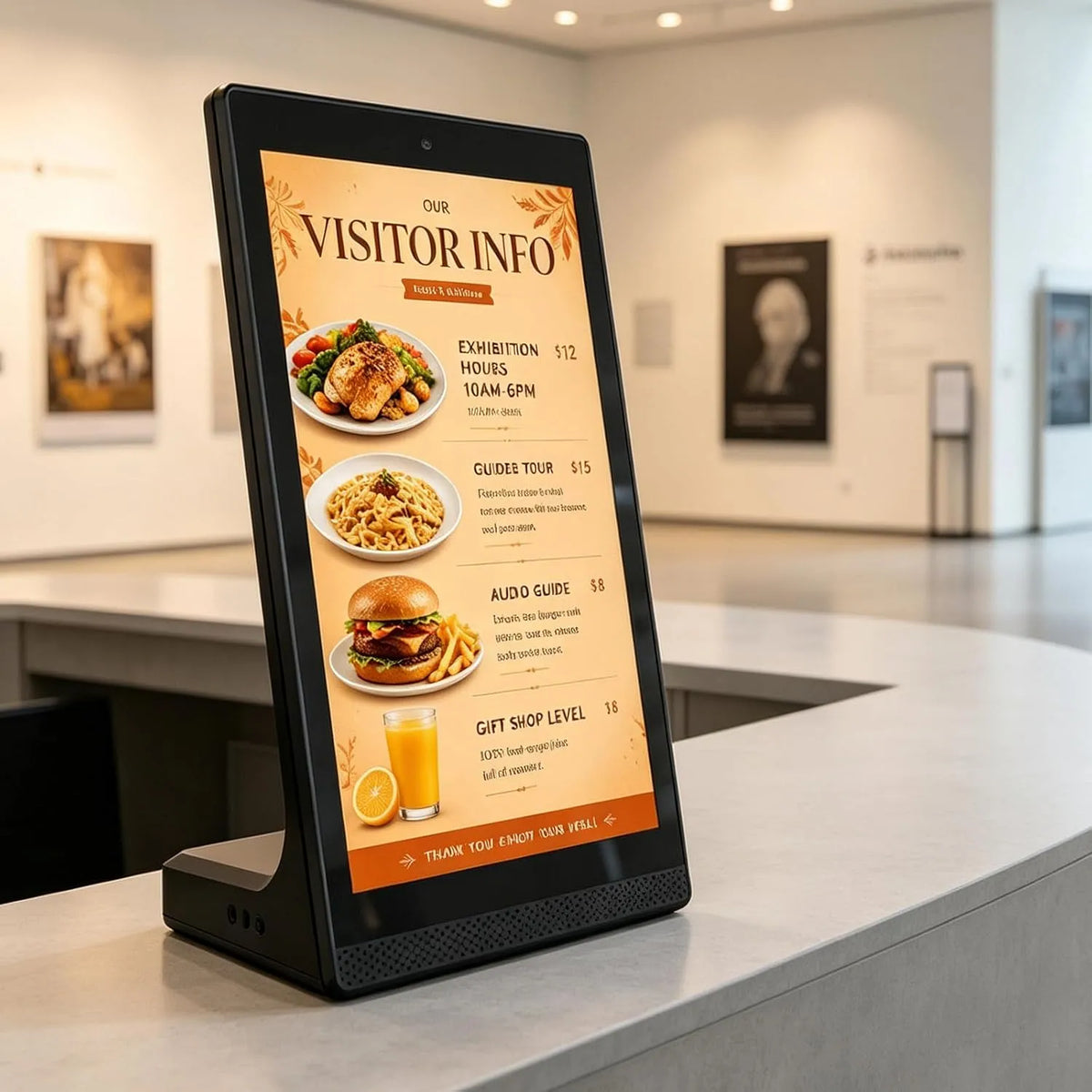Monitor, 15, 6 pollici, touch, Wi-Fi, USB, professionale, display digitale, Promozioni e Informazioni Commerciali