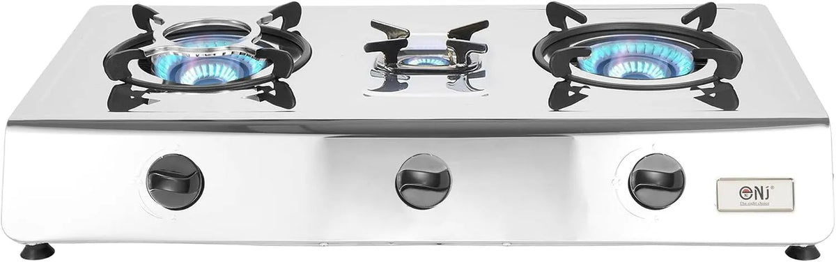 Piano cottura a gas NJ-3SD, 3 fuochi, portatile, fornello a gas, Fornello a gas per interni NJ-3SD - 3 fuochi GPL fornello portatile piano cottura