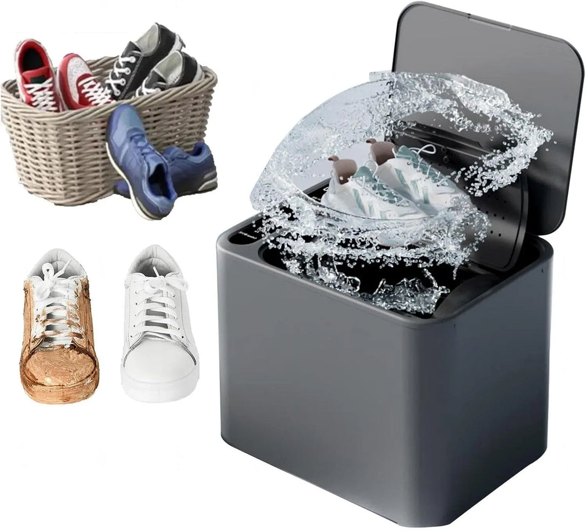 Lavatrice, portatile, dormitori, viaggi d'affari, lavatrice semiautomatica per scarpe per appartamenti