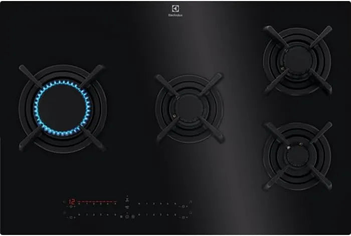 Electrolux Serie 900 KGV8473IK Piano cottura a gas, 78 cm, da incasso, fornello a gas, nero