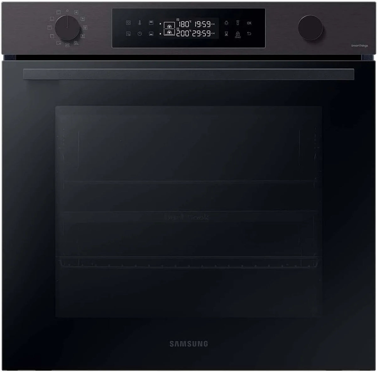 Samsung NV7B44503DB/U1 Forno elettrico, da incasso, SmartThings, acciaio inox, nero, Dual Cook Flex, camera di cottura XXL, 76, autopulente pirolitica