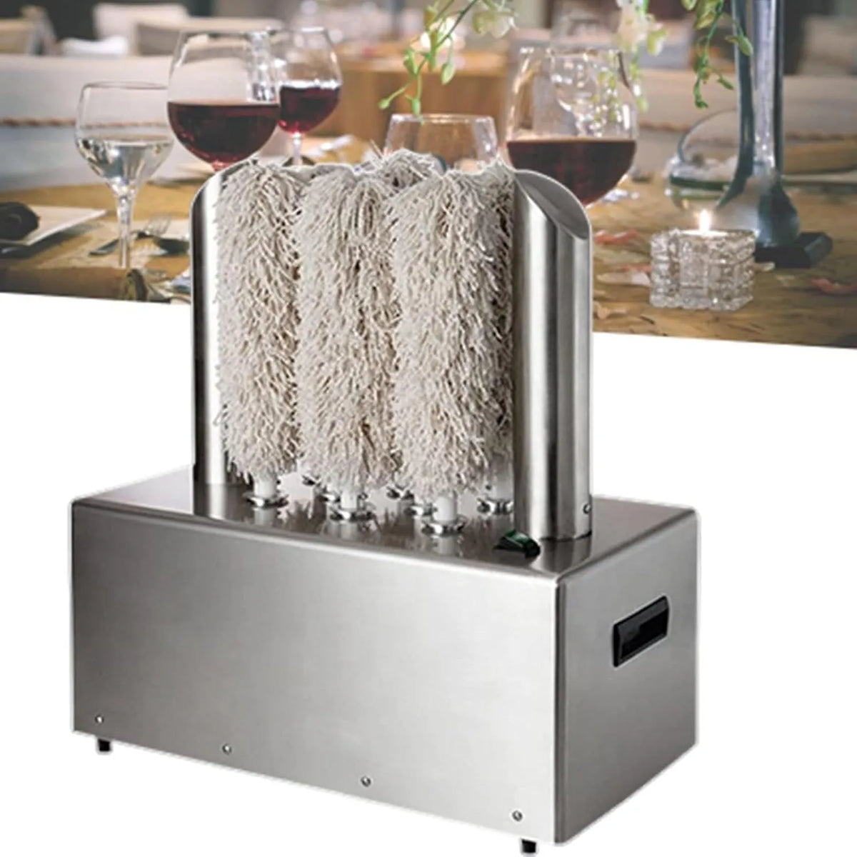 Lavatrice 8Heads, professionale, Lavatrice Automatica for Piccole Tazze Commerciali, lucidatrice elettrica for Bicchieri da Vino con Riscaldamento