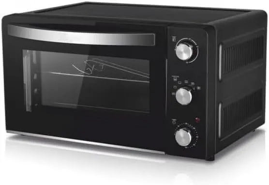 Forno elettrico, 45 L, 2000 W, timer, rivestimento antiaderente, nero, Suinga Forno elettrico da tavolo 45 litri 2000 W termostato regolabile timer 60