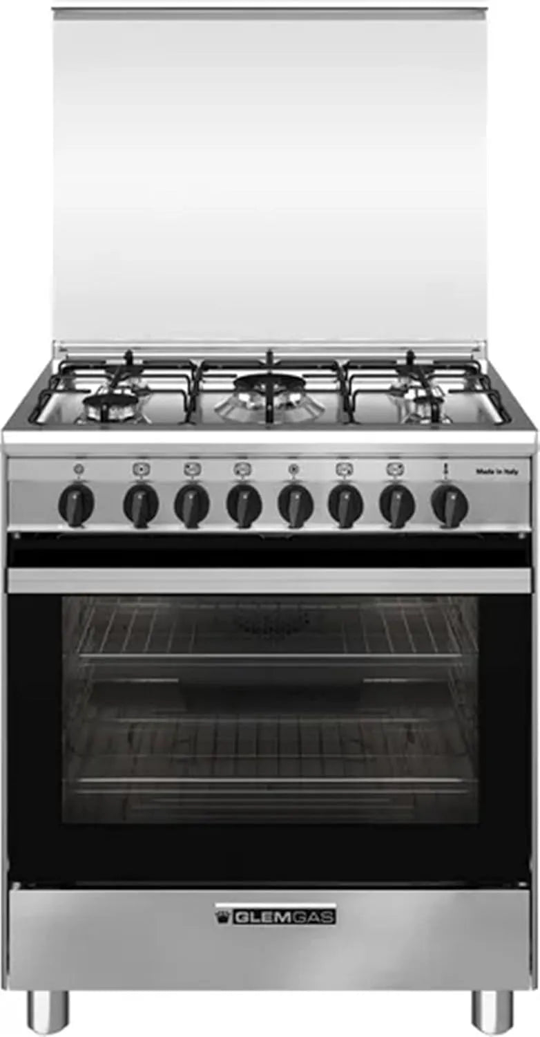 Cucina a gas con forno elettrico SA765MI6, 70x60 cm, 5 fuochi, classe energetica E, acciaio inox