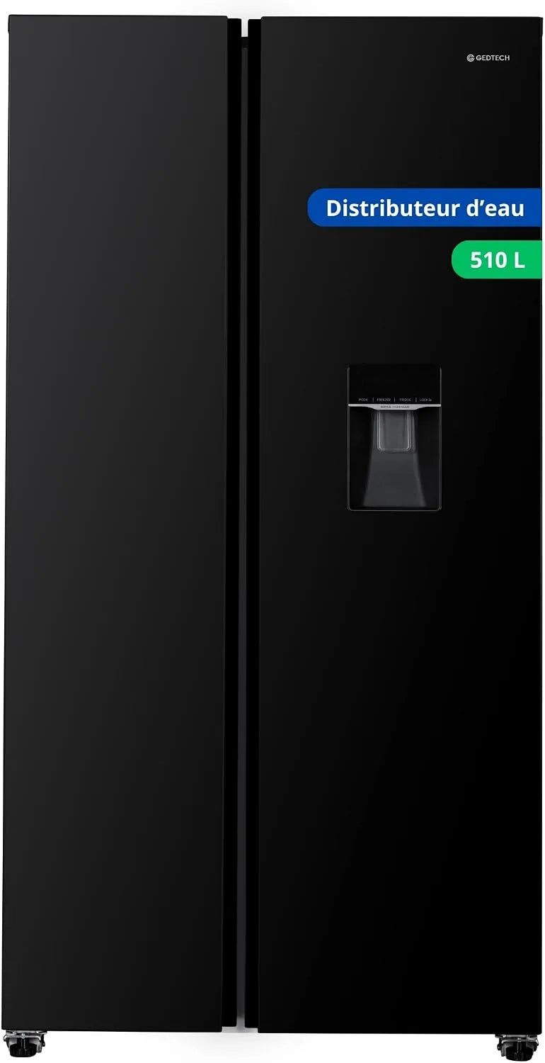 Frigorifero, 510 L, GEDTECH GSBS510BL, nero, 324L + 181L, erogatore di acqua, GEDTECH GSBS510BL 510L
