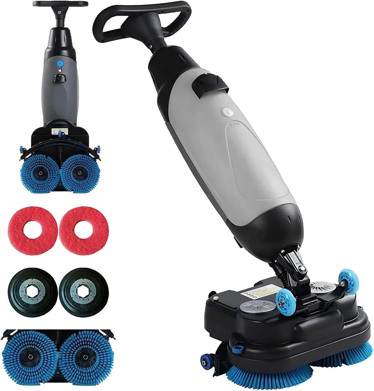 Lavasciuga, 17 pollici, lavatrice, asciugatrice, professionale, grigio, 240 Giri, Min, Testina Rotante a 360°, Copertura 1200 M2, H Gray