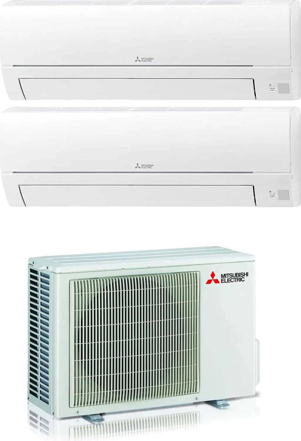 Mitsubishi Climatizzatore 9000 + 1200 btu, MSZ-HR25VF + MSZ-HR35VF + MXZ-2HA40V, dual split, pompa di calore MSZ-HR25VF MSZ-HR35VF, Classe energetica
