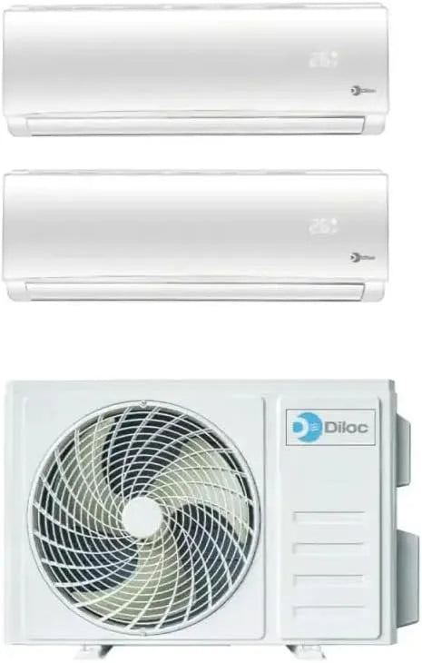Condizionatore D.Over214, Wi-Fi, Inverter, Climatizzatore Condizionatore Inverter Diloc Over dual split 9+12 9000+12000 Btu D.Over214 R 32 A++ Wi-fi