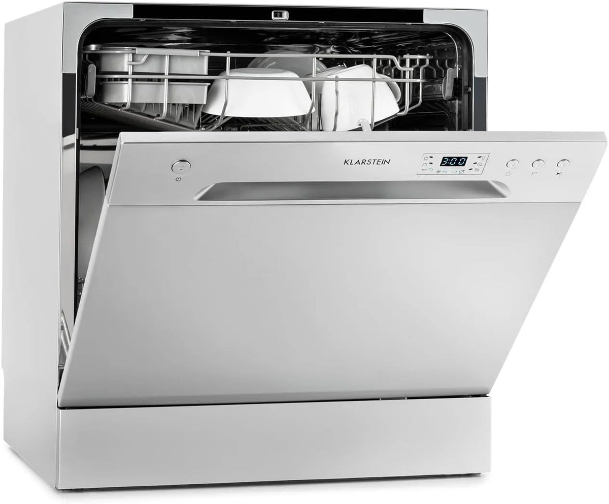 Klarstein Lavastoviglie, 6 programmi, libera installazione, Mini Piccola, Mini da Tavolo Compatta e Facile da Installare