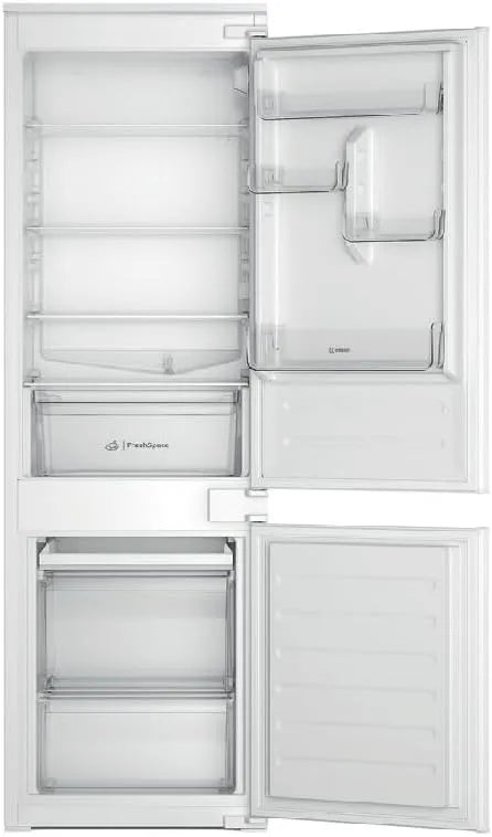 Frigorifero combinato, 177 cm, classe energetica E, Indesit INC18D021A1, illuminazione LED, frigo con congelatore, 34 dBA, Statico, Tecnologia Low