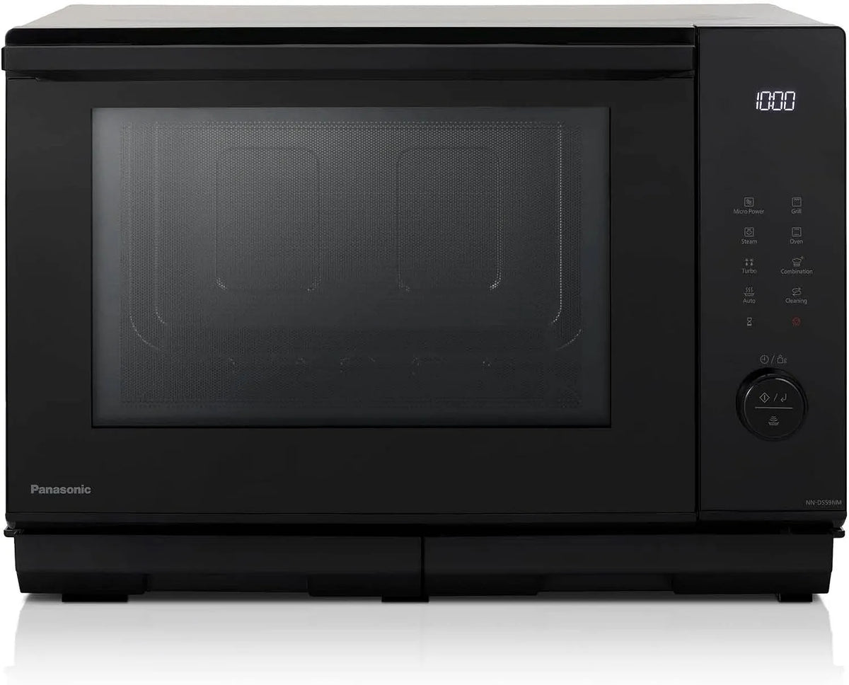 Panasonic NN-DS59NMETG Forno a microonde, 27 L, 1000 W, 32 programmi, grill, nero, 27 Litri, 1000W, Flatbed, Cottura a Due Livelli, Sensore Genius