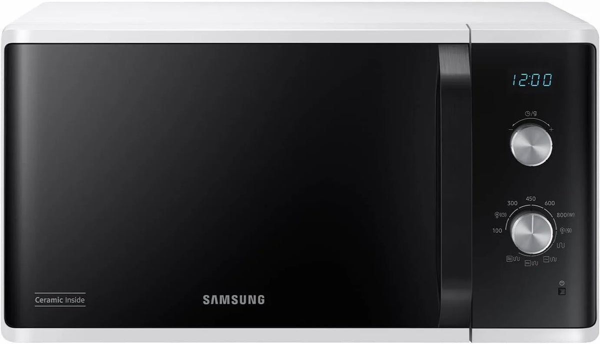 Samsung MG23K3614AW/ET 39p Forno a microonde, 23 L, 800/1100 W, grill, libera installazione, scongelamento, bianco, 49l x 27, Dual Dial MG23K3614AW/ET