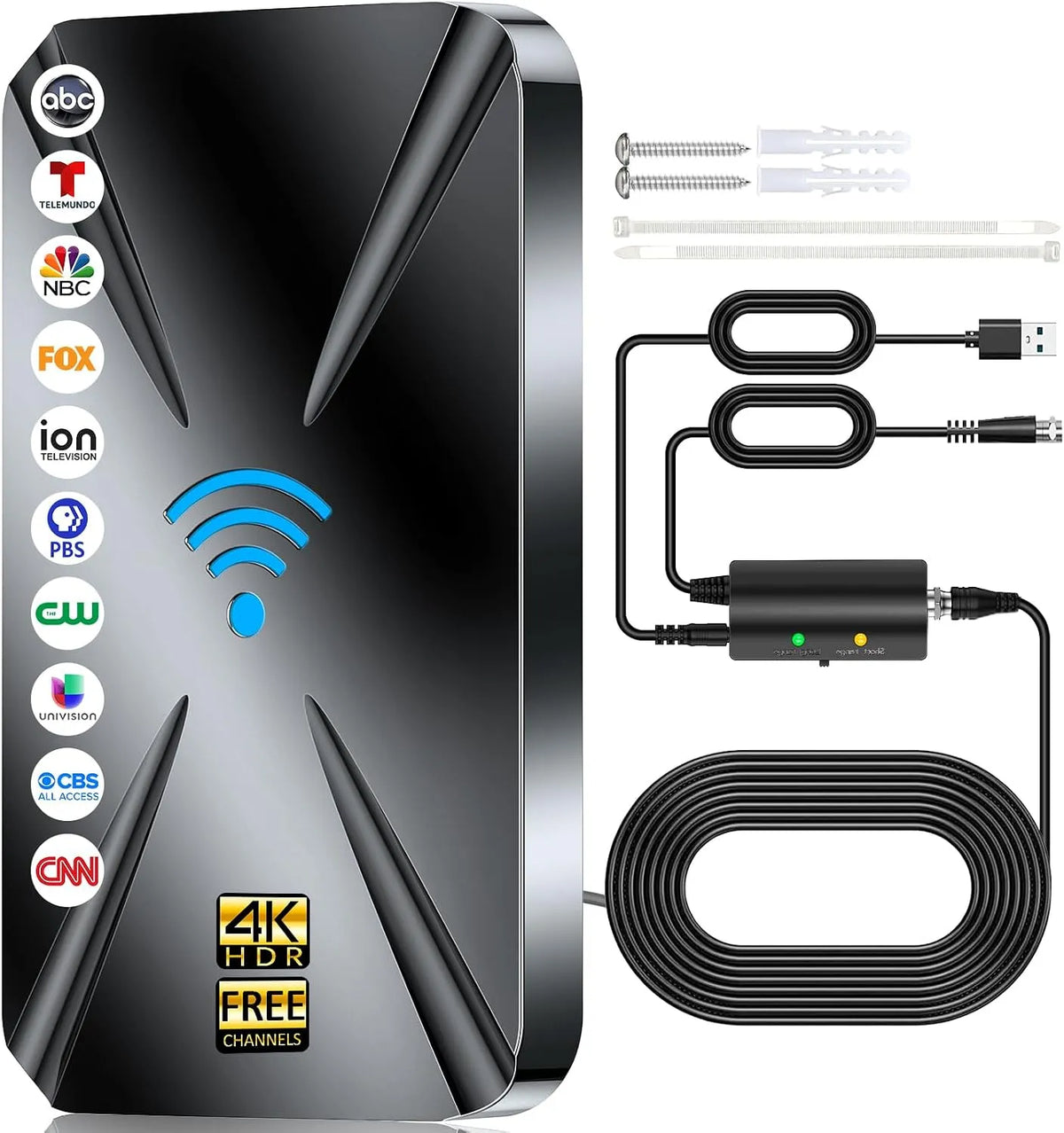 Smart TV 1080p, televisore, 4K UHD, HDTV, supporto per antenna esterna 8K 4K tutti i televisori, Antenna TV per interni 2026