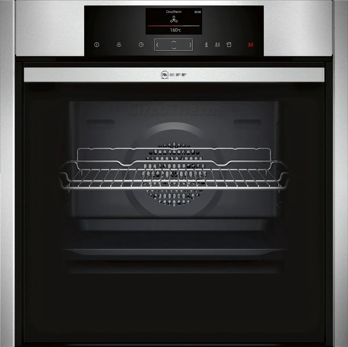 NEFF B45FS24N0 N90 Forno elettrico, 60 cm, 71 L, da incasso, vapore, acciaio inox, 12 modalità di funzionamento, FullSteam, Slide&Hide, EasyClean