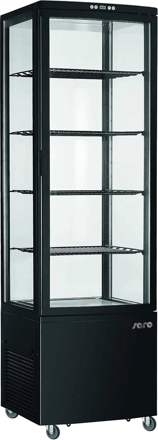 Prodotto Vetrina refrigerante da 235 l, SARO SVEN, raffreddamento a ricircolo, controllo digitale della temperatura 0, +12 °C, 4 griglie regolabili
