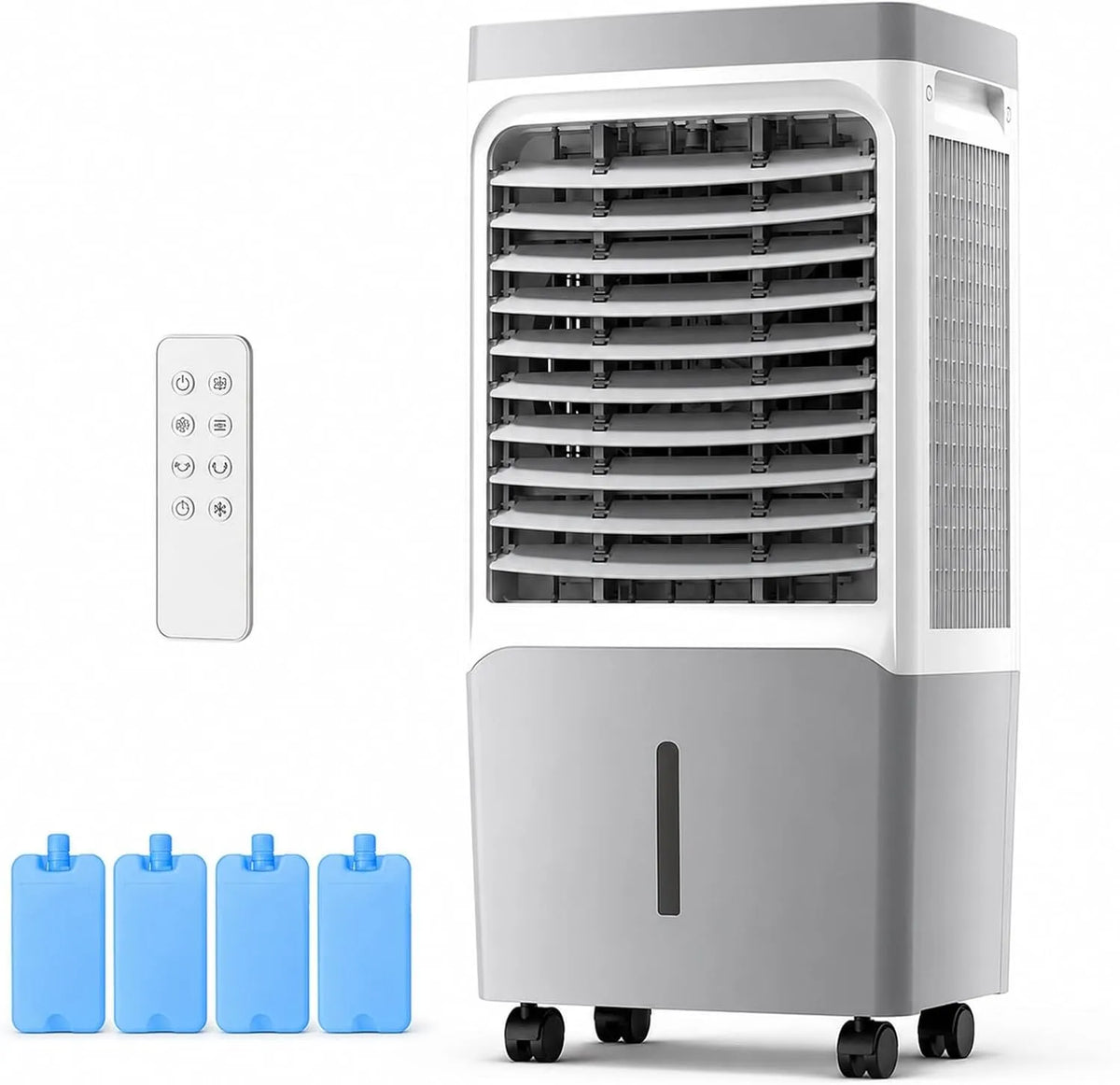 modello 12H 12Gal, Timer 12H, Serbatoio d'Acqua 12Gal e 4 Scatole per Ghiaccio, Condizionatori Portatili Industriali, con Telecomando, per Camera da