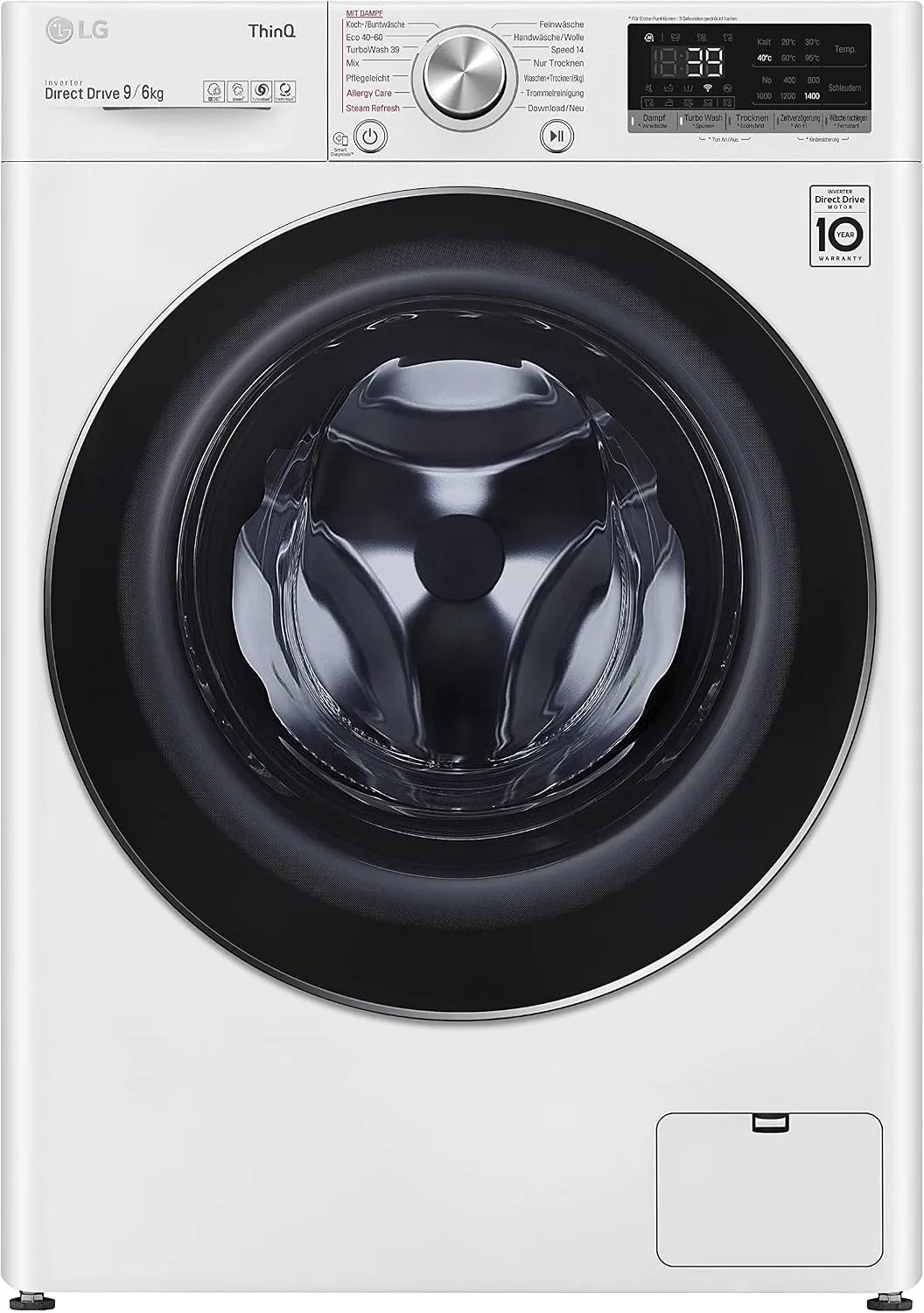 LG V7WD96H1A Lavasciuga, lavatrice, asciugatrice, libera installazione, bianco, LG V7WD96H1A vaske, t�rremaskine - fr