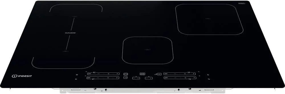 Piano cottura a induzione, 77 CM, 4 fuochi, piastra a induzione, INDESIT 21B77, nero