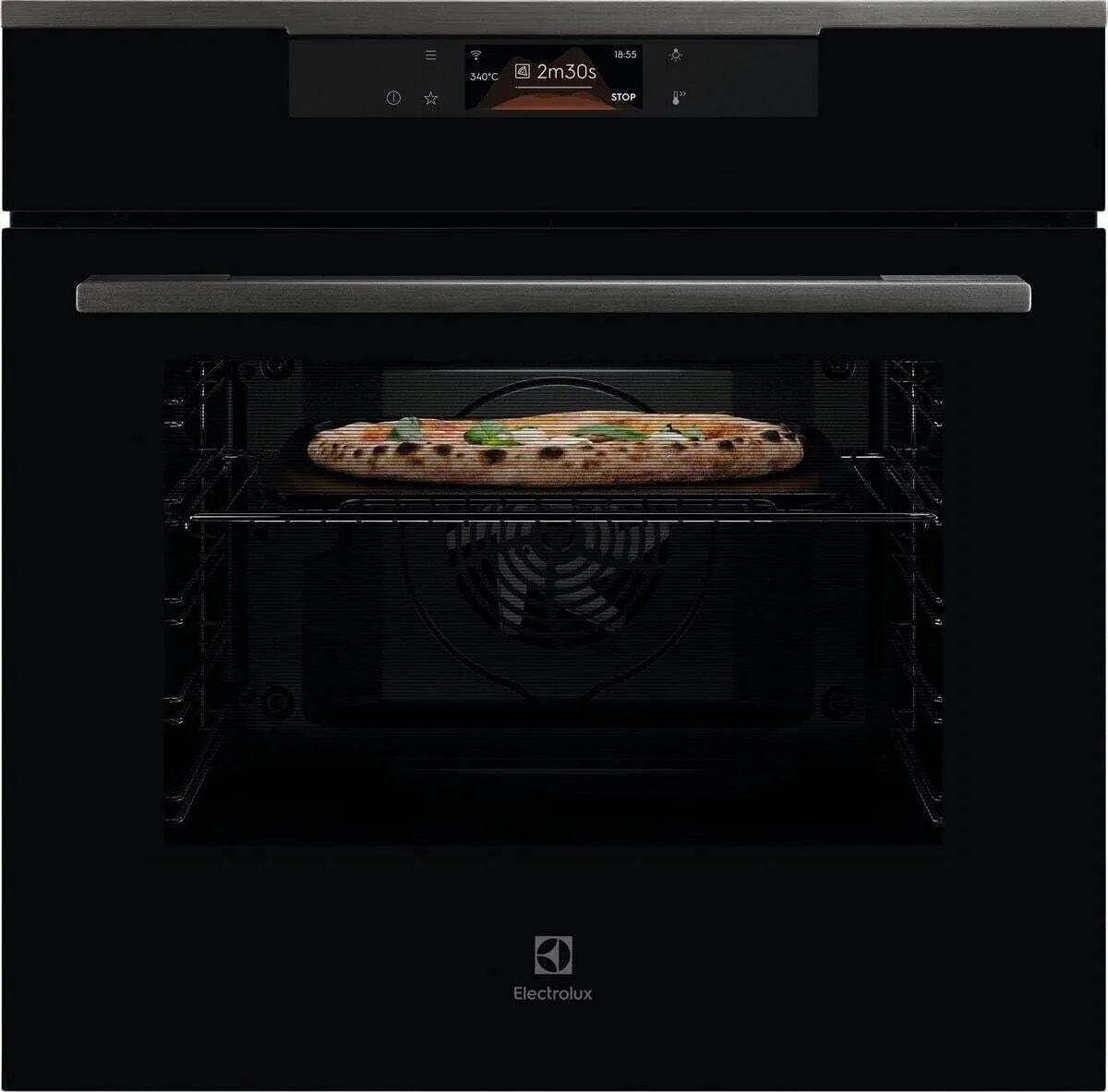 Forno elettrico KOXBP28WH, 60 cm, 72 L, classe energetica E, da incasso, Wi-Fi, grill, nero