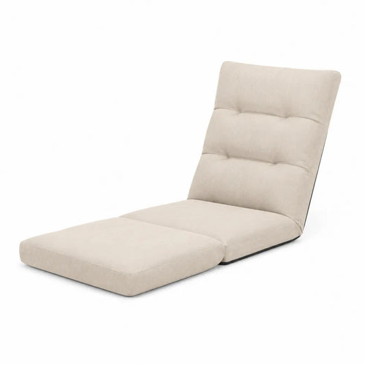 Sedia Reclinabile in Tessuto Beige