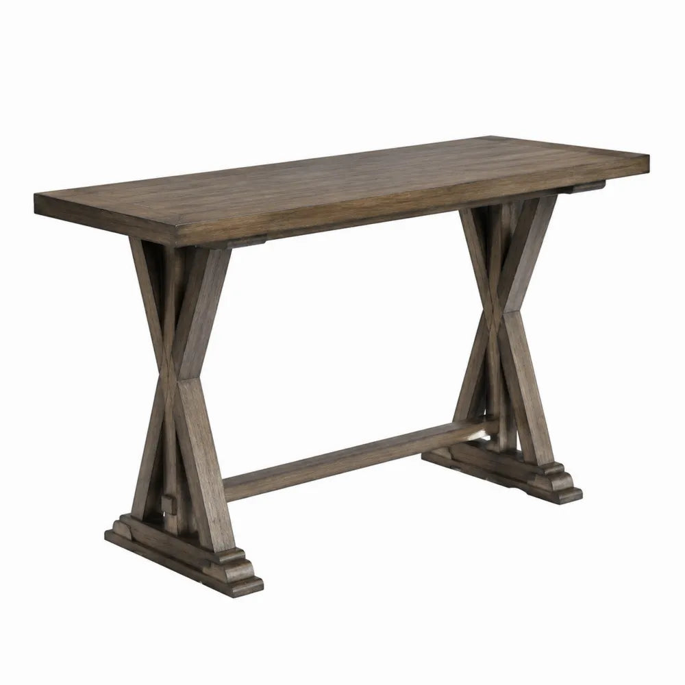 Consolle in Legno Massello con Gambe a Croce