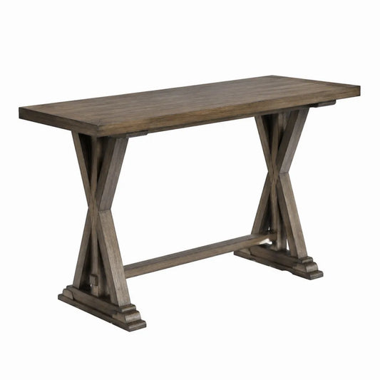 Consolle in Legno Massello con Gambe a Croce