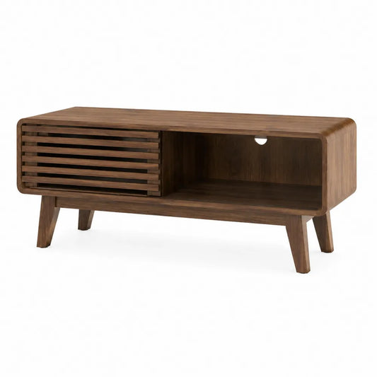 Mobile Porta TV Legno Noce con Anta Scorrevole