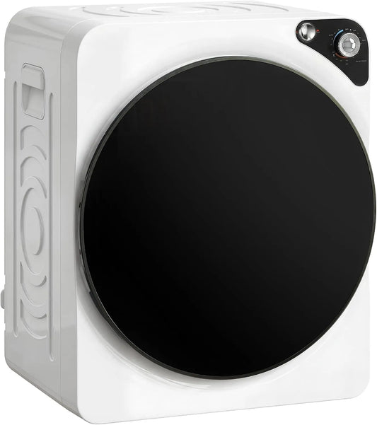 Asciugatrice, 1000 W, 5 programmi, 3 kg, portatile, timer, bianco, HOMCOM Mini Asciugatrice Portatile 3 kg 5 Programmi 1000W Timer Bianco