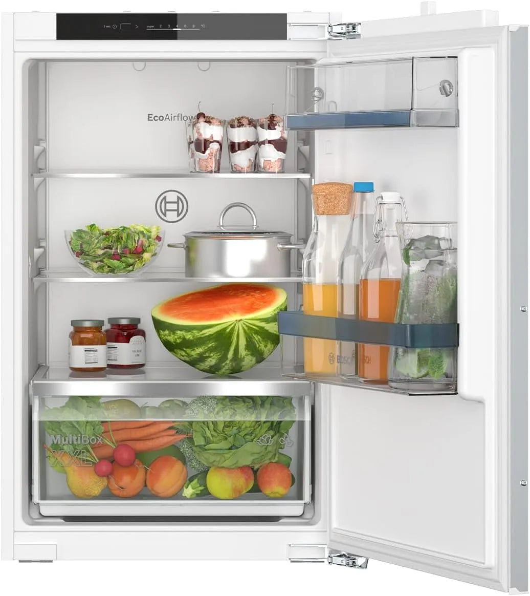 Bosch serie 4 KIR21VFE0 Congelatore, 136 L, 88 x 56 cm, da incasso, illuminazione LED, vano congelatore, freezer verticale, MultiBox XXL