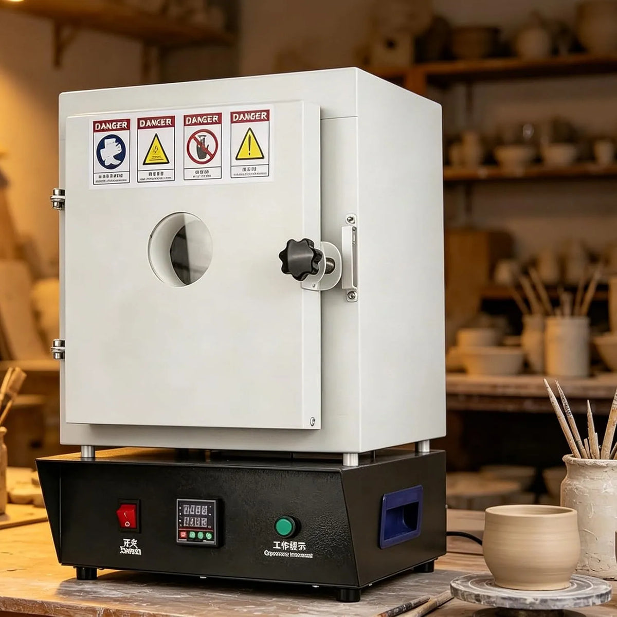 Forno elettrico, 1500 W, industriale, Forno da laboratorio da 1500W, Forno a muffola ad alta temperatura