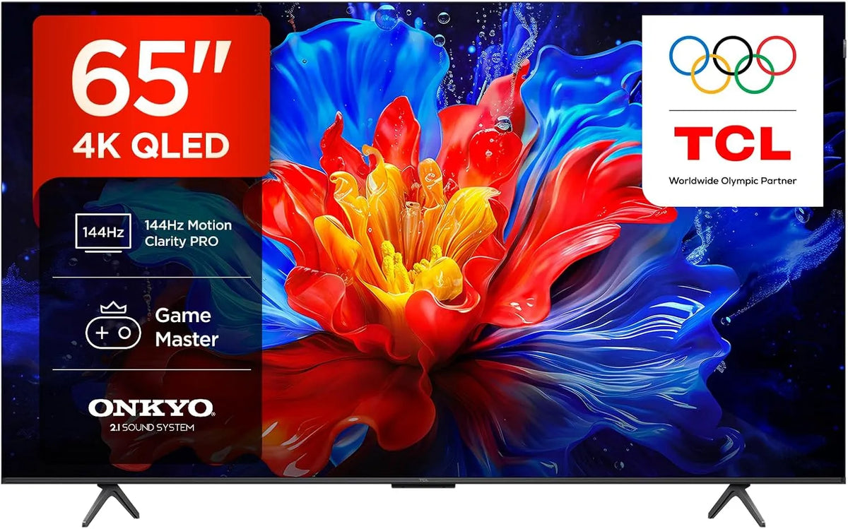 Google 65P8K Smart TV, 65 pollici, televisore, 4K UHD, QLED, HDR, TCL, Google TV con audio Onkyo 2.1