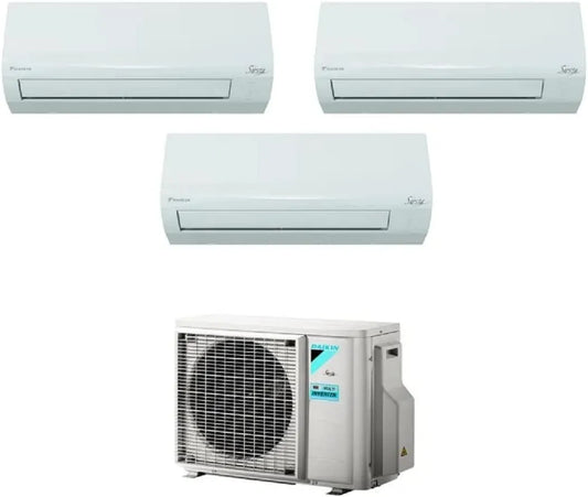 modello R32-3xATXF25A 3AMXF52A9, A+ Gas R32-3xATXF25A + 3AMXF52A9, Climatizzatore Trial Split 9000 + 9000 + 9000 Btu Pompa di Calore, Inverter A++