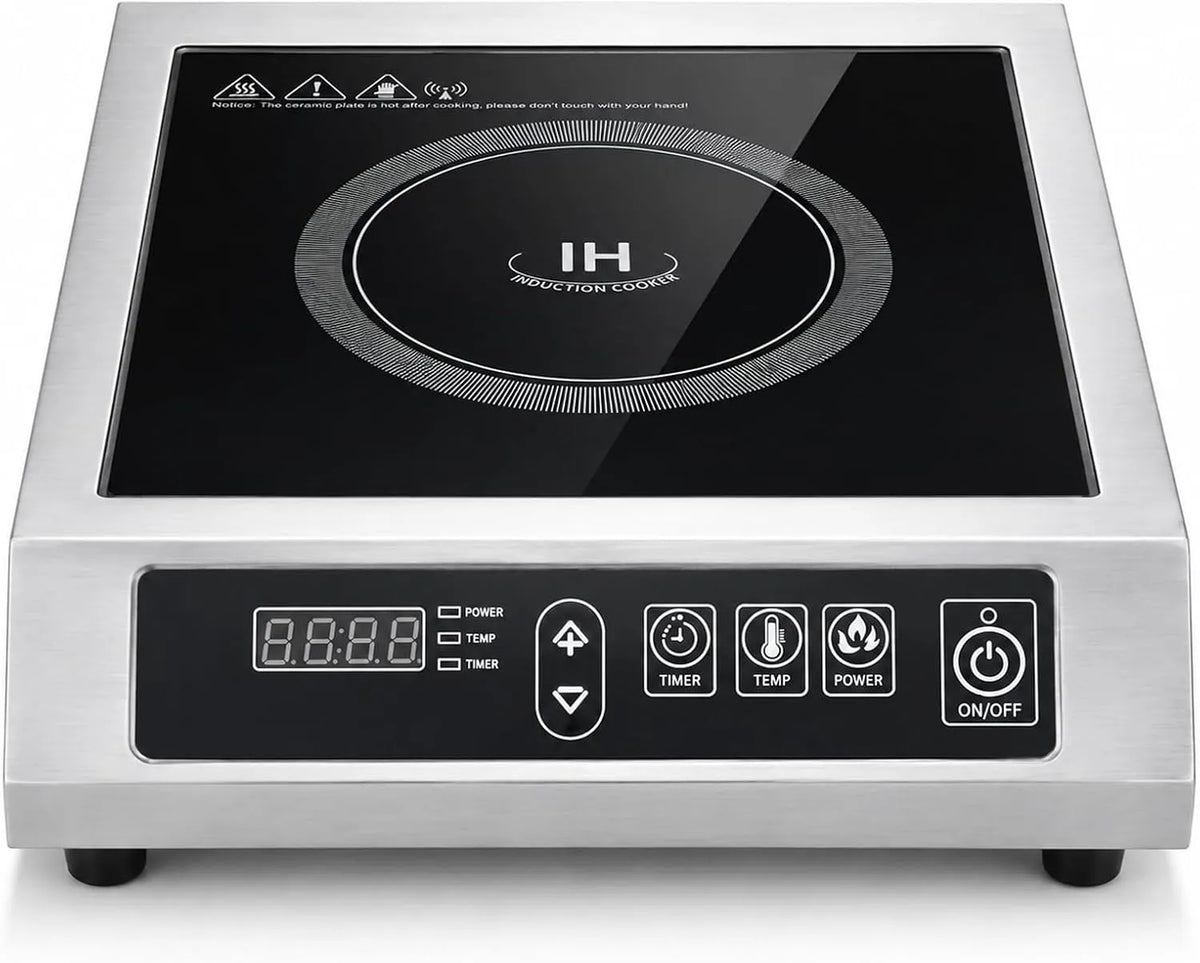 Commerciale 3500w In Acciaio Inox Per Pentole A Fondo Piatto 4.72-11.81 Pollici Di Diametro Adatto Per La Casa Ristorante Hotel, Induzione