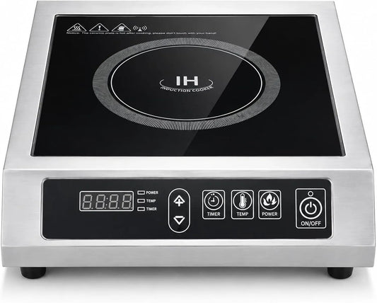 Commerciale 3500w In Acciaio Inox Per Pentole A Fondo Piatto 4.72-11.81 Pollici Di Diametro Adatto Per La Casa Ristorante Hotel, Induzione