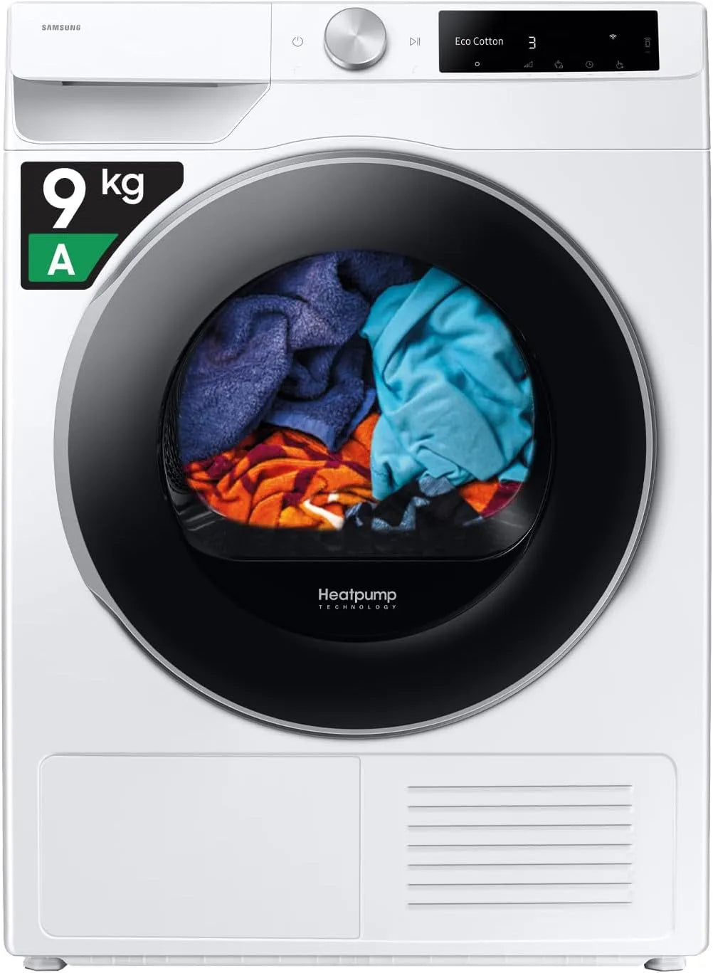 Samsung DV90DG6845LE/U3 85H Asciugatrice, 60 L, 9 kg, Wi-Fi, AI Dry+, Samsung Asciugatrice AI Control DV90DG6845LE/U3, 60L x 85H x 60P cm, Wifi