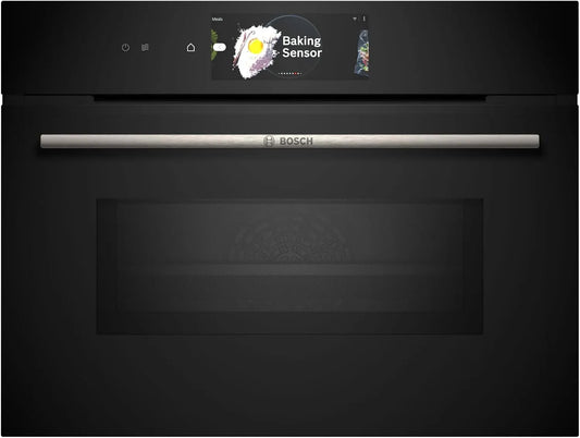 Bosch Serie 8 CMG778NB1 Forno a microonde, 60 x 45 cm, da incasso, nero, Forno compatto da incasso con funzione microonde 60 x 45 cm Nero