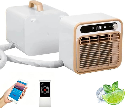 Condizionatore 12H 1m-Pipe, 130 m3/h, 40 dB, portatile, timer, Wi-Fi, Flusso d'Aria 130m3, Raffreddamento Silenzioso 40dB, Unità di Climatizzazione da