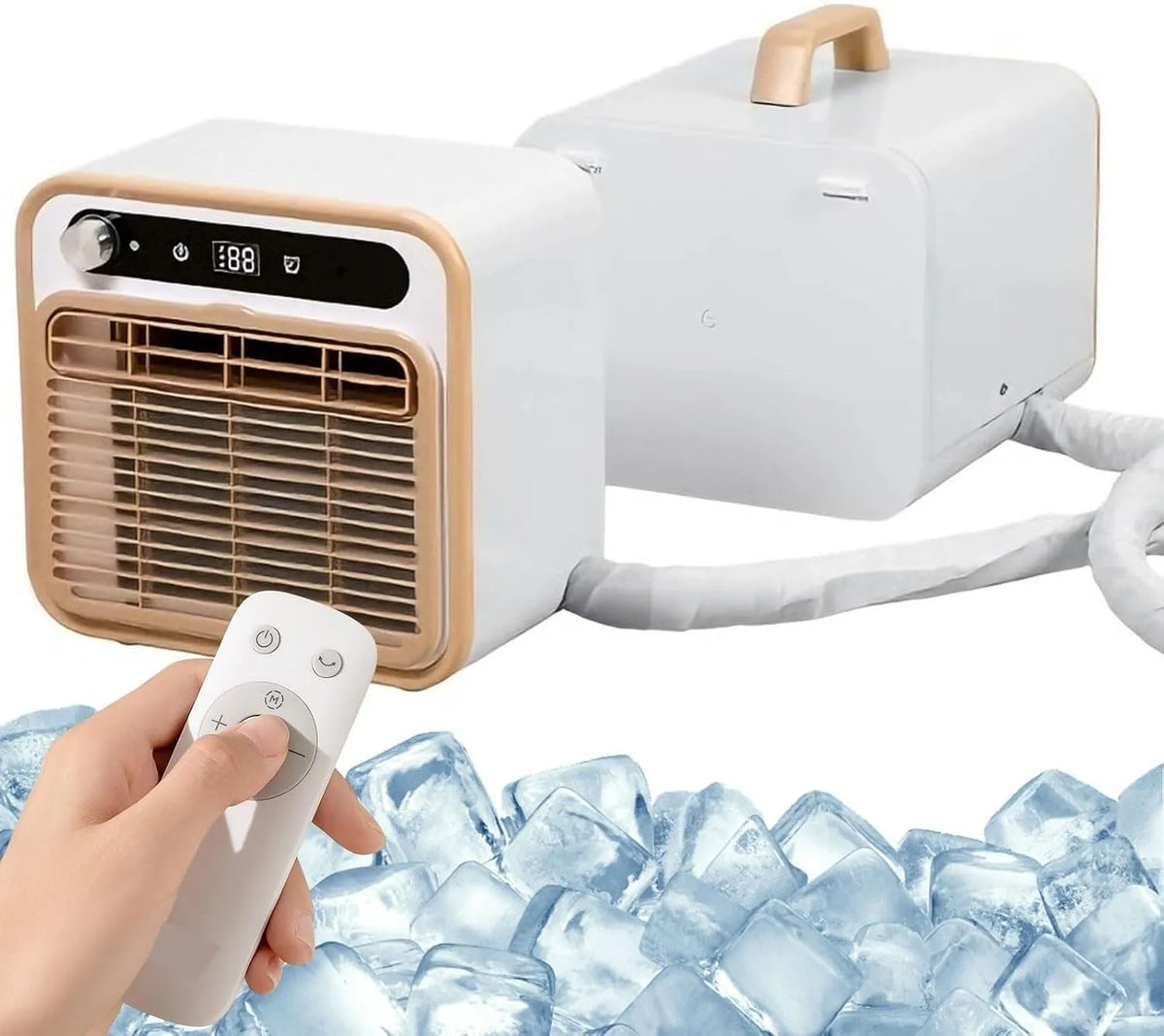 Condizionatore, portatile, timer, Wi-Fi, 5000 BTU Dual Hose AC Unit con tubi flessibili, raffreddamento silenzioso per la camera da letto della tenda
