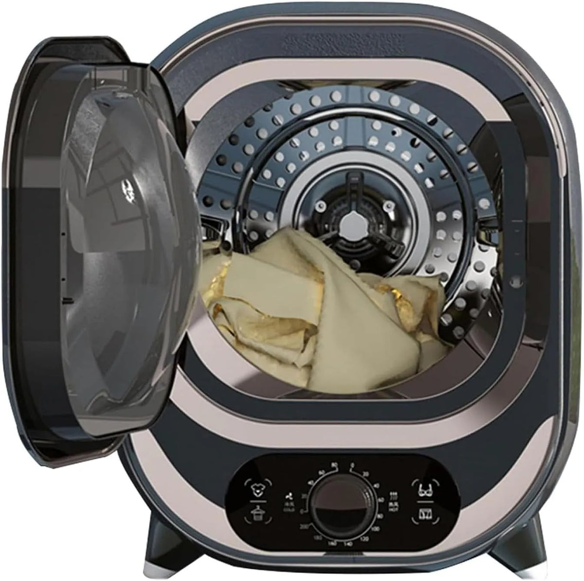 Lavatrice, 8 kg, portatile, Asciugatura Rapida A 360°, Doppio Controllo Della Temperatura E Bassa Rumorosità