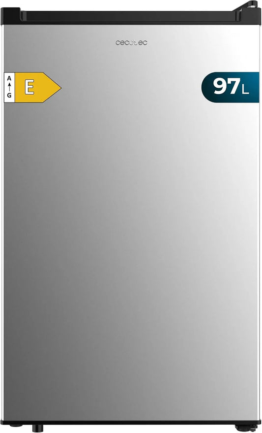 Cecotec Congelatore, 97 L, 55, 1 x 57, 5 x 83, 5 cm, classe energetica E, vano congelatore, acciaio inox, freezer verticale, Colore Inox, 3 cassetti