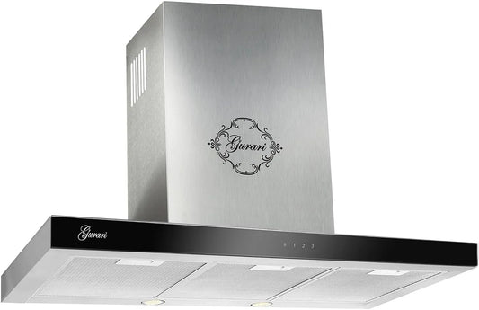 Cappa aspirante, 90 cm, cappa da cucina, montaggio a parete, GURARI Cappa a Parete 90 cm GCH F 462 IS 9 PRIME