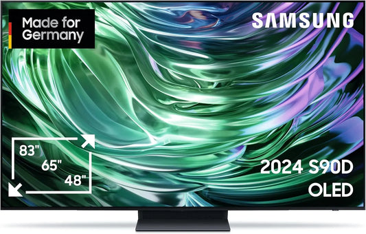 Samsung S90D Smart TV, 55 pollici, televisore, 4K UHD, Wi-Fi, nero, GQ55 AE 139, 138 cm, GQ-55S90D, 7 cm, 55 Zoll, schwarz, Versione Tedesca