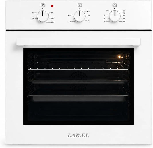 Forno elettrico, 60 cm, 5 programmi, da incasso, timer, bianco, Forno da Incasso BIANCO LAR.EL 60 cm Elettrico Ventilato Turbo 5 Funzioni con