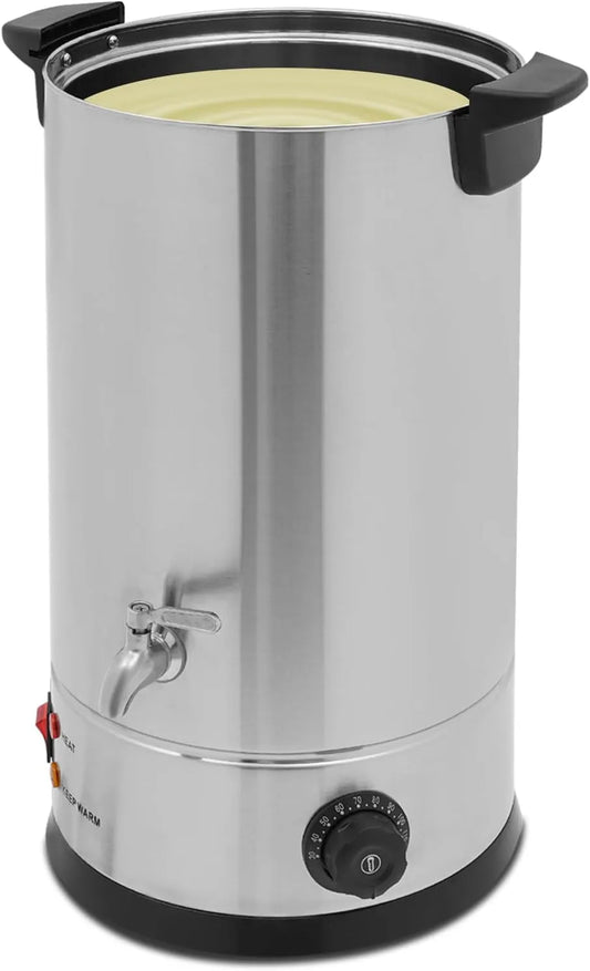 Forno elettrico, 15 L, professionale, Pentola elettrica per fusione di cera, riscaldamento rapido e uniforme, isolamento a doppio strato con rubinetto