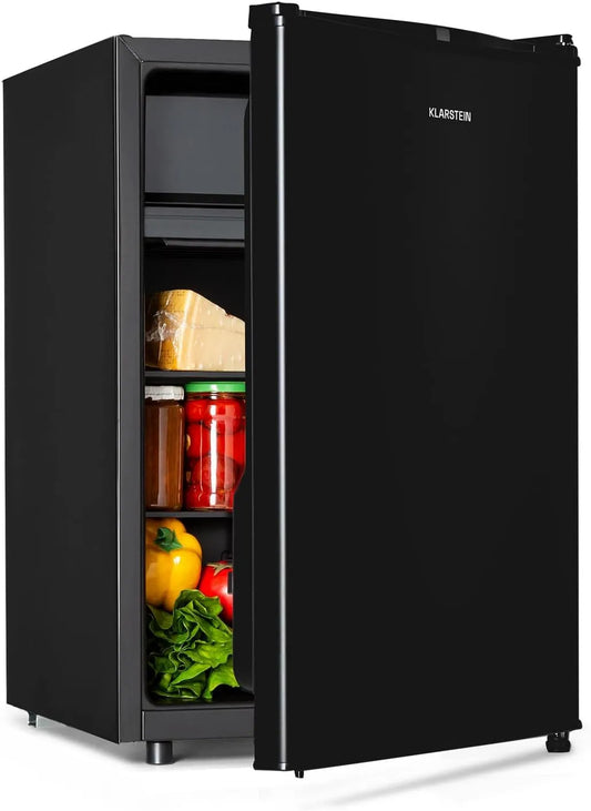 Klarstein Frigorifero, 72 L, 42 dB, esterno, nero, 7 livelli di raffreddamento, Klarstein Obsidian - Frigorifero, vano per le verdure